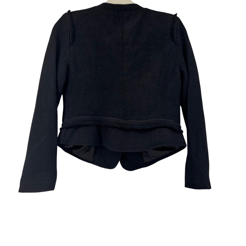 Anthropologie x Greylin Womens Black Asymmetrical Fringe Moto Jacket
Size M - Picture 5 of 11